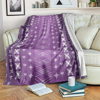 Purple Samoa Malu Tattoo Inspired Blanket - Polynesian Pride