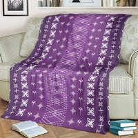 Purple Samoa Malu Tattoo Inspired Blanket - Polynesian Pride