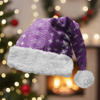 Purple Samoa Malu Tattoo Inspired Christmas Santa Hat LT05 With Fur Purple - Polynesian Pride
