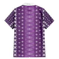 Purple Samoa Malu Tattoo Inspired Family Matching Mermaid Dress and Hawaiian Shirt LT05 - Polynesian Pride