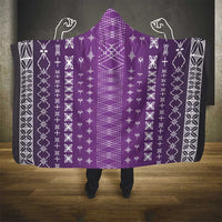 Purple Samoa Malu Tattoo Inspired Hooded Blanket - Polynesian Pride