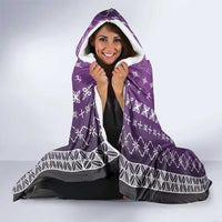 Purple Samoa Malu Tattoo Inspired Hooded Blanket - Polynesian Pride