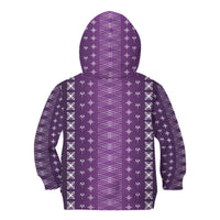 Purple Samoa Malu Tattoo Inspired Kid Hoodie - Polynesian Pride