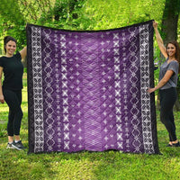 Purple Samoa Malu Tattoo Inspired Quilt - Polynesian Pride