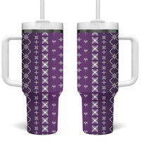 Purple Samoa Malu Tattoo Inspired Tumbler With Handle LT05 One Size: 40 oz Purple - Polynesian Pride