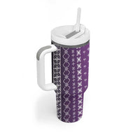 Purple Samoa Malu Tattoo Inspired Tumbler With Handle LT05 - Polynesian Pride