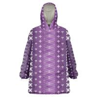 Purple Samoa Malu Tattoo Inspired Wearable Blanket Hoodie - Polynesian Pride