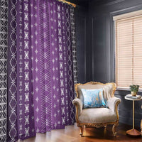 Purple Samoa Malu Tattoo Inspired Window Curtain - Polynesian Pride