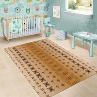 Beige Samoa Malu Tattoo Inspired Area Rug - Polynesian Pride