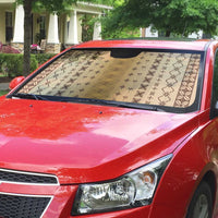 Beige Samoa Malu Tattoo Inspired Auto Sun Shade LT05 - Polynesian Pride