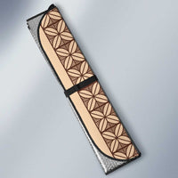 Beige Samoa Malu Tattoo Inspired Auto Sun Shade LT05 - Polynesian Pride
