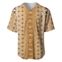 Beige Samoa Malu Tattoo Inspired Baseball Jersey LT05 Beige - Polynesian Pride