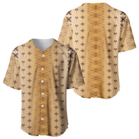 Beige Samoa Malu Tattoo Inspired Baseball Jersey LT05 - Polynesian Pride