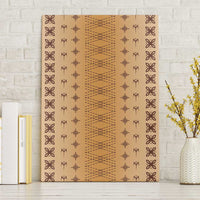 Beige Samoa Malu Tattoo Inspired Canvas Wall Art - Polynesian Pride