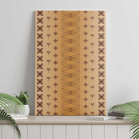 Beige Samoa Malu Tattoo Inspired Canvas Wall Art - Polynesian Pride