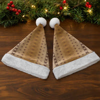 Beige Samoa Malu Tattoo Inspired Christmas Santa Hat LT05 - Polynesian Pride