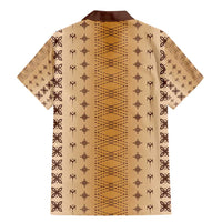 Beige Samoa Malu Tattoo Inspired Family Matching Mermaid Dress and Hawaiian Shirt LT05 - Polynesian Pride