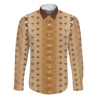 Beige Samoa Malu Tattoo Inspired Family Matching Puletasi and Hawaiian Shirt - Polynesian Pride