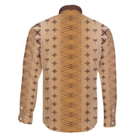 Beige Samoa Malu Tattoo Inspired Family Matching Short Sleeve Bodycon Dress and Hawaiian Shirt - Polynesian Pride