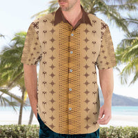 Beige Samoa Malu Tattoo Inspired Hawaiian Shirt - Polynesian Pride
