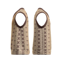 Beige Samoa Malu Tattoo Inspired Christmas Knitted V-Neck Vest LT05 - Polynesian Pride