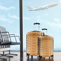 Beige Samoa Malu Tattoo Inspired Luggage Cover LT05 - Polynesian Pride