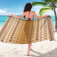 Beige Samoa Malu Tattoo Inspired Sarong - Polynesian Pride