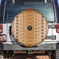 Beige Samoa Malu Tattoo Inspired Spare Tire Cover - Polynesian Pride
