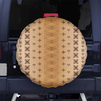 Beige Samoa Malu Tattoo Inspired Spare Tire Cover - Polynesian Pride
