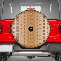 Beige Samoa Malu Tattoo Inspired Spare Tire Cover - Polynesian Pride