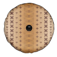 Beige Samoa Malu Tattoo Inspired Spare Tire Cover - Polynesian Pride