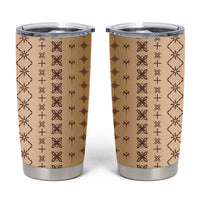 Beige Samoa Malu Tattoo Inspired Tumbler Cup LT05 Beige - Polynesian Pride
