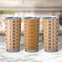 Beige Samoa Malu Tattoo Inspired Tumbler Cup LT05 - Polynesian Pride