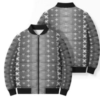 Black Samoa Malu Tattoo Inspired Bomber Puffer Jacket LT05 - Polynesian Pride