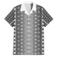 Black Samoa Malu Tattoo Inspired Family Matching Off The Shoulder Long Sleeve Dress and Hawaiian Shirt LT05 Dad's Shirt - Short Sleeve Black - Polynesian Pride