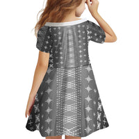 Black Samoa Malu Tattoo Inspired Family Matching Short Sleeve Bodycon Dress and Hawaiian Shirt LT05 - Polynesian Pride