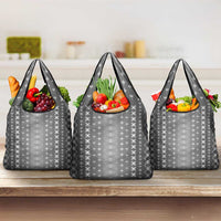 Black Samoa Malu Tattoo Inspired Grocery Bag LT05 3-pack One Size Black - Polynesian Pride