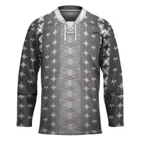 Black Samoa Malu Tattoo Inspired Hockey Jersey LT05 Unisex Black - Polynesian Pride