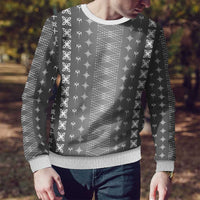 Black Samoa Malu Tattoo Inspired Ugly Christmas Sweater - Polynesian Pride