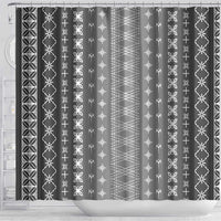 Black Samoa Malu Tattoo Inspired Shower Curtain - Polynesian Pride