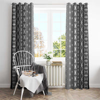 Black Samoa Malu Tattoo Inspired Window Curtain - Polynesian Pride