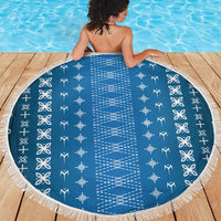 Blue Samoa Malu Tattoo Inspired Beach Blanket - Polynesian Pride