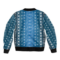 Blue Samoa Malu Tattoo Inspired Bomber Jacket - Polynesian Pride