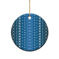 Blue Samoa Malu Tattoo Inspired Ceramic Ornament LT05 - Polynesian Pride