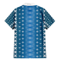 Blue Samoa Malu Tattoo Inspired Family Matching Mermaid Dress and Hawaiian Shirt LT05 - Polynesian Pride