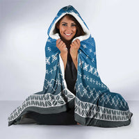 Blue Samoa Malu Tattoo Inspired Hooded Blanket - Polynesian Pride
