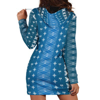 Blue Samoa Malu Tattoo Inspired Hoodie Dress LT05 - Polynesian Pride