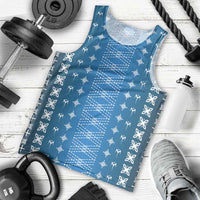 Blue Samoa Malu Tattoo Inspired Men Tank Top LT05 - Polynesian Pride