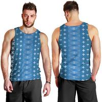 Blue Samoa Malu Tattoo Inspired Men Tank Top LT05 - Polynesian Pride