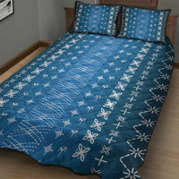 Blue Samoa Malu Tattoo Inspired Quilt Bed Set LT05 - Polynesian Pride